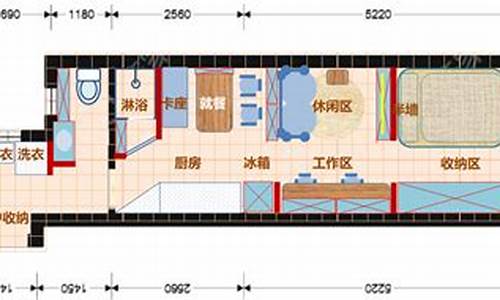 一字型直筒户型装修图